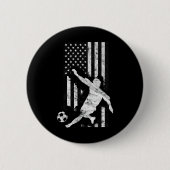 Mens American Flag Soccer Player Button (Vorderseite)