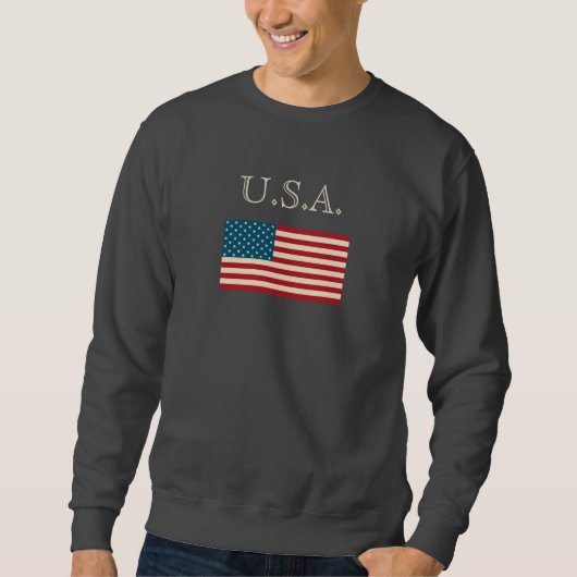 Men's American Flag U.S.A. Sweatshirt Gift (Vorderseite)