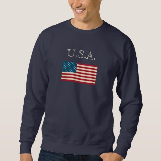 Men's American Flag U.S.A. Sweatshirt Gift (Vorderseite)