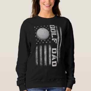 Mens American Flag Vintag Golf Flag Vater Vater Sweatshirt