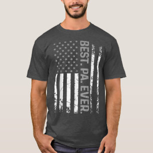 Mens American Patriotic USA Flagge Bester Pa je Fl T-Shirt