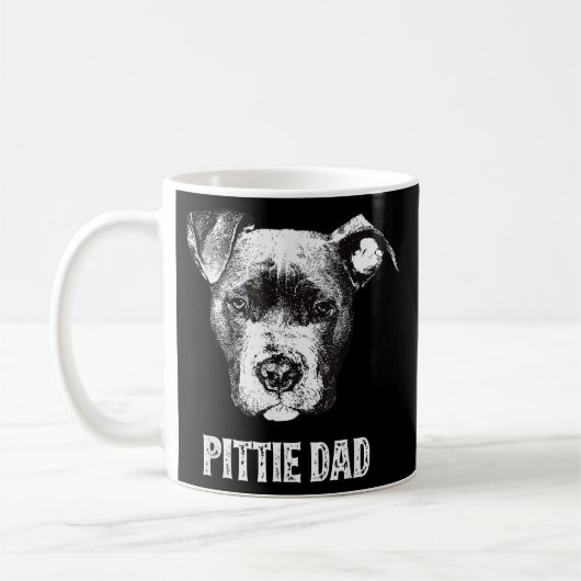 Mens American Pit Bull Vater Kaffeetasse (Links)