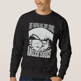 Mens Angler Pawpaw Angling Fishing Grandpa Fisherm Sweatshirt