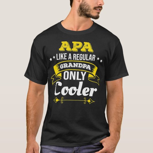 Mens Apa wie Opa nur Cooler Opa Apa T-Shirt (Vorderseite)