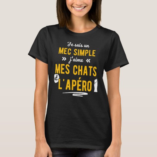 Mens Apero Cat Idea T-Shirt (Vorderseite)