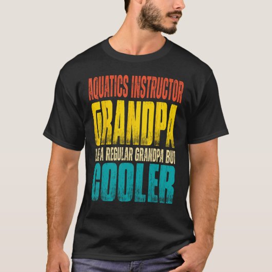 Mens Aquatics Instructor Opa Wie ein Opa b T-Shirt (Vorderseite)