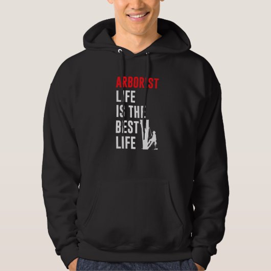 Mens Arborist Life ist der beste Baum Klettern Hoodie (Vorderseite)