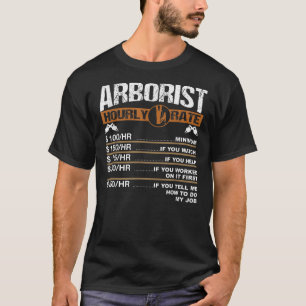 Mens Arborist Stundenzettel Treuechirurg Logger Va T-Shirt