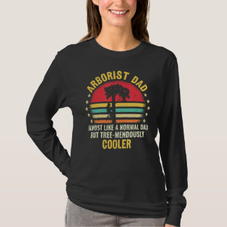 Mens Arborist Vater Retro Vintager Baum Klettergar T-Shirt