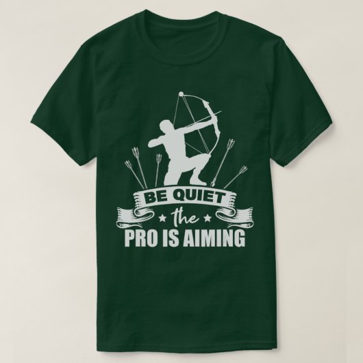 Mens Archer The Pro Is Aiming Bow Arrows Archery  T-Shirt (Design vorne)