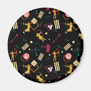 Mens Archery - Boys n Arrow Abstrakte Kunst Magnet