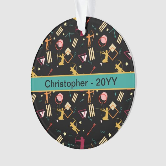 Mens Archery - Boys n Arrow Abstrakte Kunst Ornament (Vorderseite)