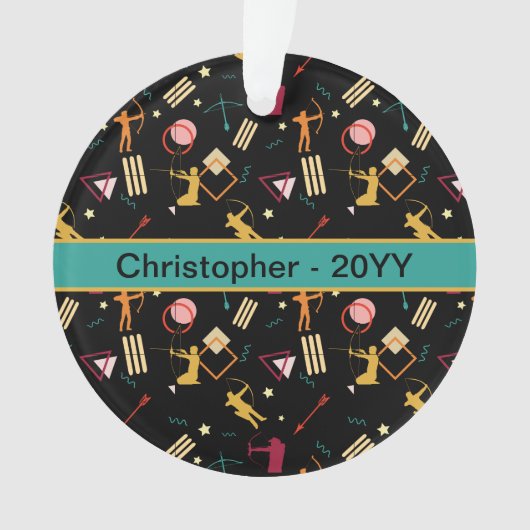 Mens Archery - Boys n Arrow Abstrakte Kunst Ornament (Vorderseite)