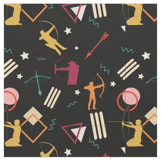 Mens Archery - Boys n Arrow Abstrakte Kunst Stoff (Nahaufnahme)
