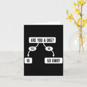 Mens Are You A Dog Funny Cute Flowchart Karte (Gelbe Blume)