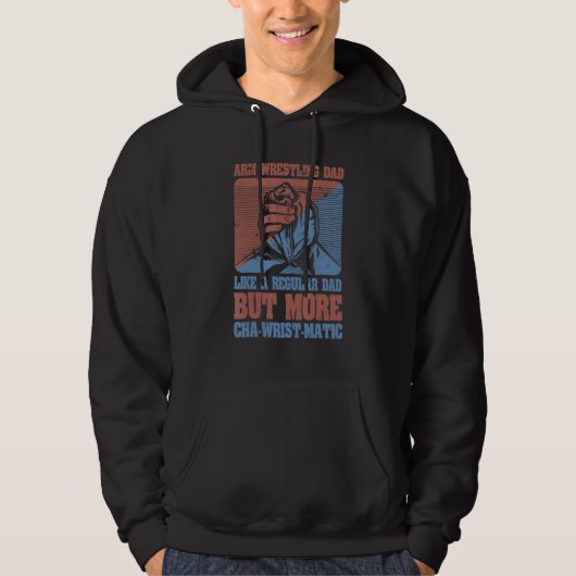 Mens Arm Wrestling Dad Father Arm Wrestler Hoodie (Vorderseite)