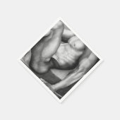 Mens Art Elegant Weißes Holzkohlepapier für Männer Serviette (Ecke)