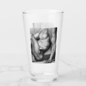 Mens Art Masculine Zeichnend Bierbraut Glas (Vorderseite)