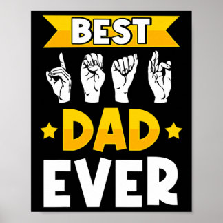 Mens asl signe Language Deaf Awareness and Deaf Va Poster