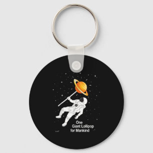 Mens Astronaut im Weltraum Planet Lollipop Funny Q Schlüsselanhänger