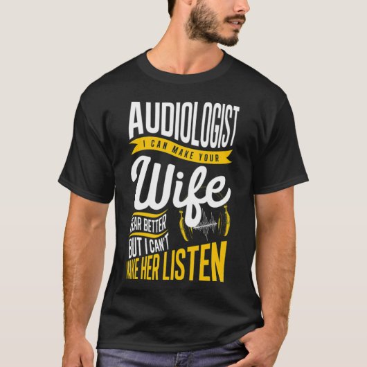 Mens Audiologe Ehefrau Doktor der Audiologie Au co T-Shirt (Vorderseite)