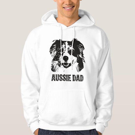 Mens Aussie Dad - Australian Shepherd Dog Dad Hoodie (Vorderseite)