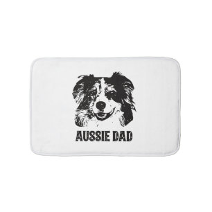 Mens Aussie Vater - Australian Shepherd Dog Vater Badematte