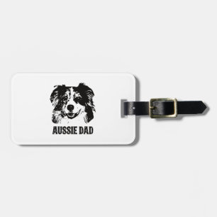 Mens Aussie Vater - Australian Shepherd Dog Vater Gepäckanhänger