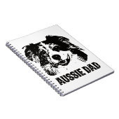 Mens Aussie Vater - Australian Shepherd Dog Vater Notizblock (Rechte Seite)