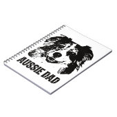 Mens Aussie Vater - Australian Shepherd Dog Vater Notizblock (Linke Seite)