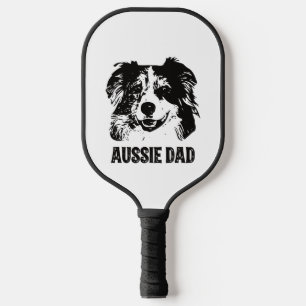 Mens Aussie Vater - Australian Shepherd Dog Vater Pickleball Schläger