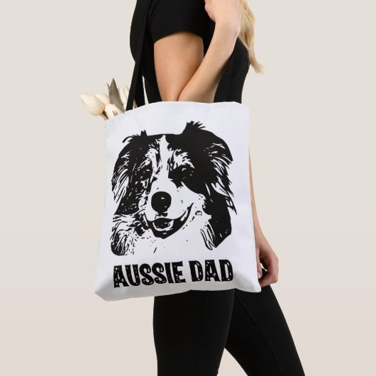Mens Aussie Vater - Australian Shepherd Dog Vater Tasche (Von Nahem)