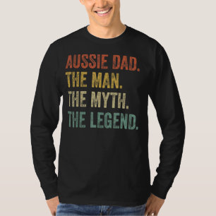 Mens Australian Shepherd Aussie Vater The Man Myth T-Shirt