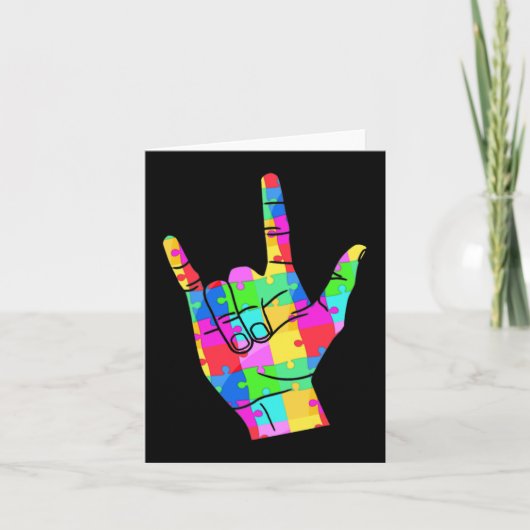 Mens Autism Awareness Sign Language Geschenke ASL  Karte (Vorderseite)