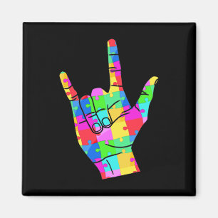 Mens Autism Awareness Sign Language Geschenke ASL Magnet