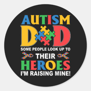 Mens Autism Dad Einige Menschen sehen zu ihren Runder Aufkleber