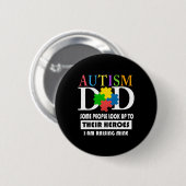 Mens Autism Vater Button (Vorne & Hinten)