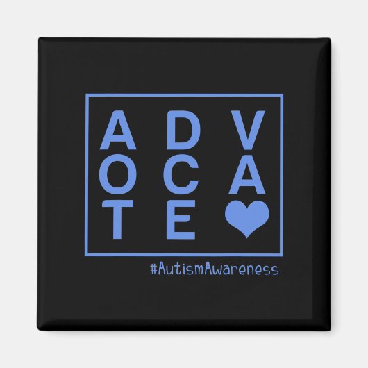 Mens Autismus Bewusstsein Advocate Einzigartiges E Magnet (Vorne)