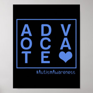 Mens Autismus Bewusstsein Advocate Einzigartiges E Poster