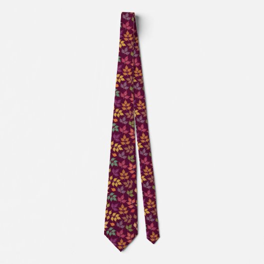 Mens Autumn Pattern Neck Tie Krawatte (Vorderseite)