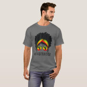 Mens Avid Teacher African Messy Bun Black History T-Shirt (Vorne ganz)