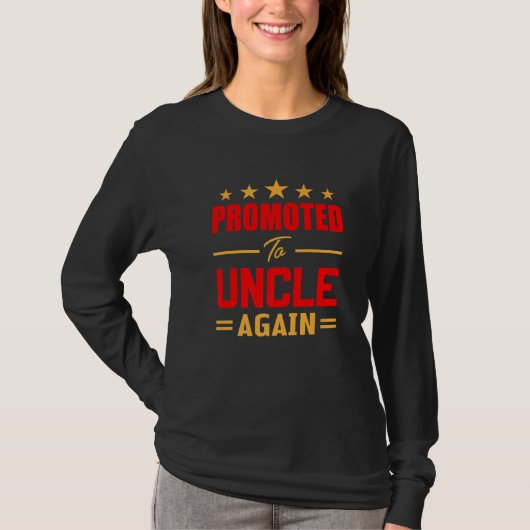 Mens Awesome Promoted To Uncle Again Soon To Be U T-Shirt (Vorderseite)
