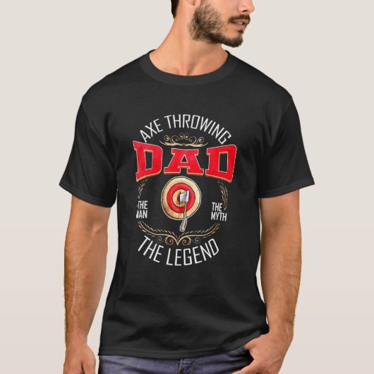 Mens Axe Throwing Dad  Hatchet & Axe Throwing T-Shirt (Vorderseite)