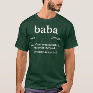 Mens Baba griechische Geschenke für Vater Väter Ta T-Shirt