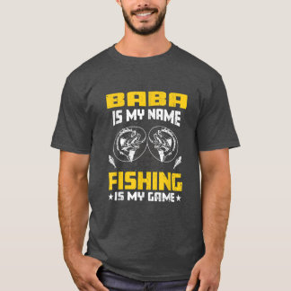 Mens Baba ist mein Name Angelausrüstung Men Papa  T-Shirt