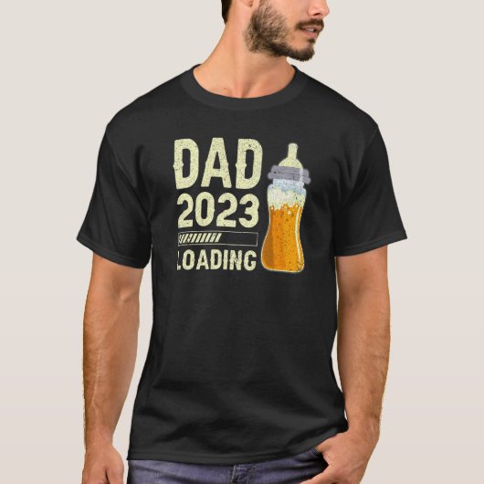 Mens Baby Bottle for Expectant Dad 2023 Baby Annou T-Shirt (Vorderseite)