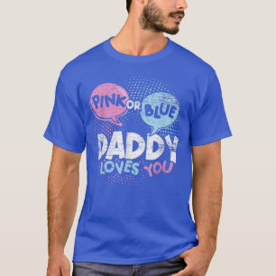 Mens Baby Dusche Vater Rosa oder Blue Daddy Lieben T-Shirt