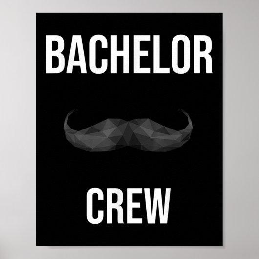 Mens Bachelor Crew Groom Bride Abend Bachelorett Poster (Vorne)