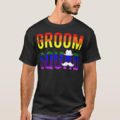 Mens Bachelor Party Gay Pride Groom Squad am beste T-Shirt (Vorderseite)