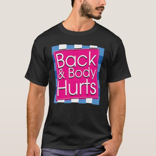 Mens   Back Body Hurts Quote Workout Gym Top (Vorderseite)